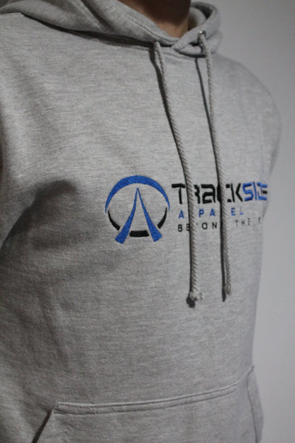 Embroidered Unisex Hoodie - Large Logo - Paddock Grey